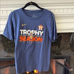Nike Blue Trophy Season Kids Tee Houston Astros